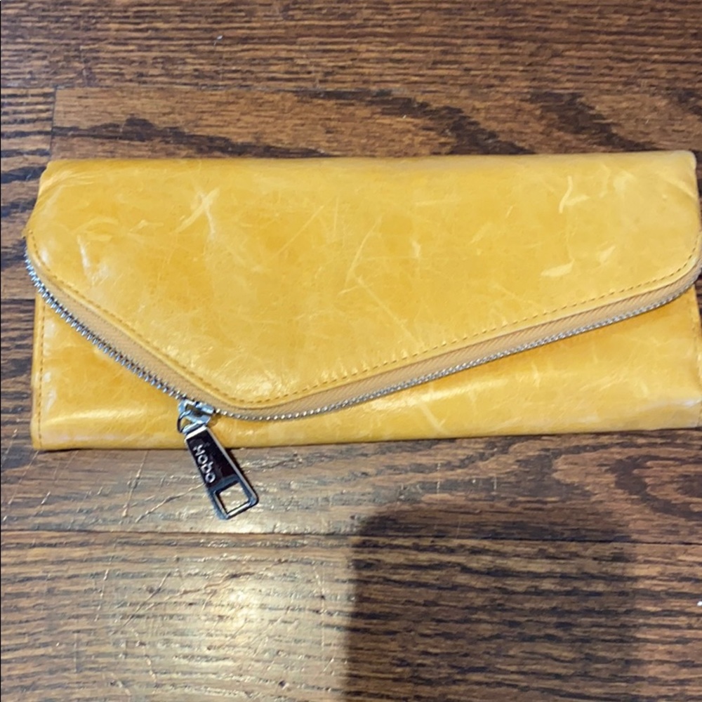 Yellow clutch bag